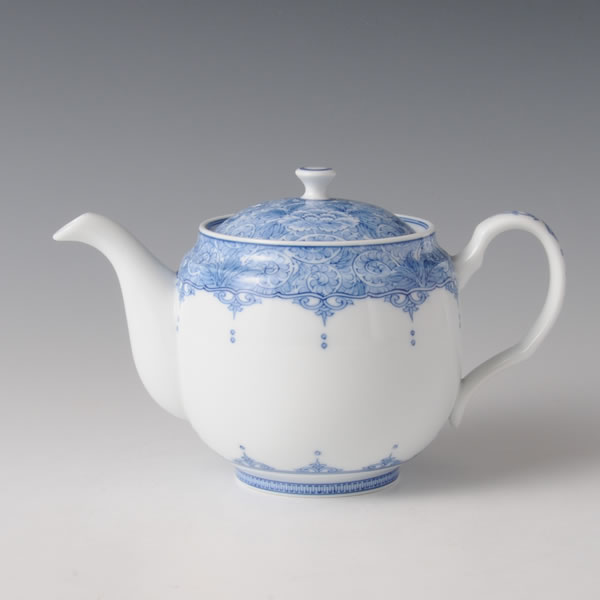 Japan Pottery Net / MADORI BOTAN KARAKUSA POT LARGE (Teapot with